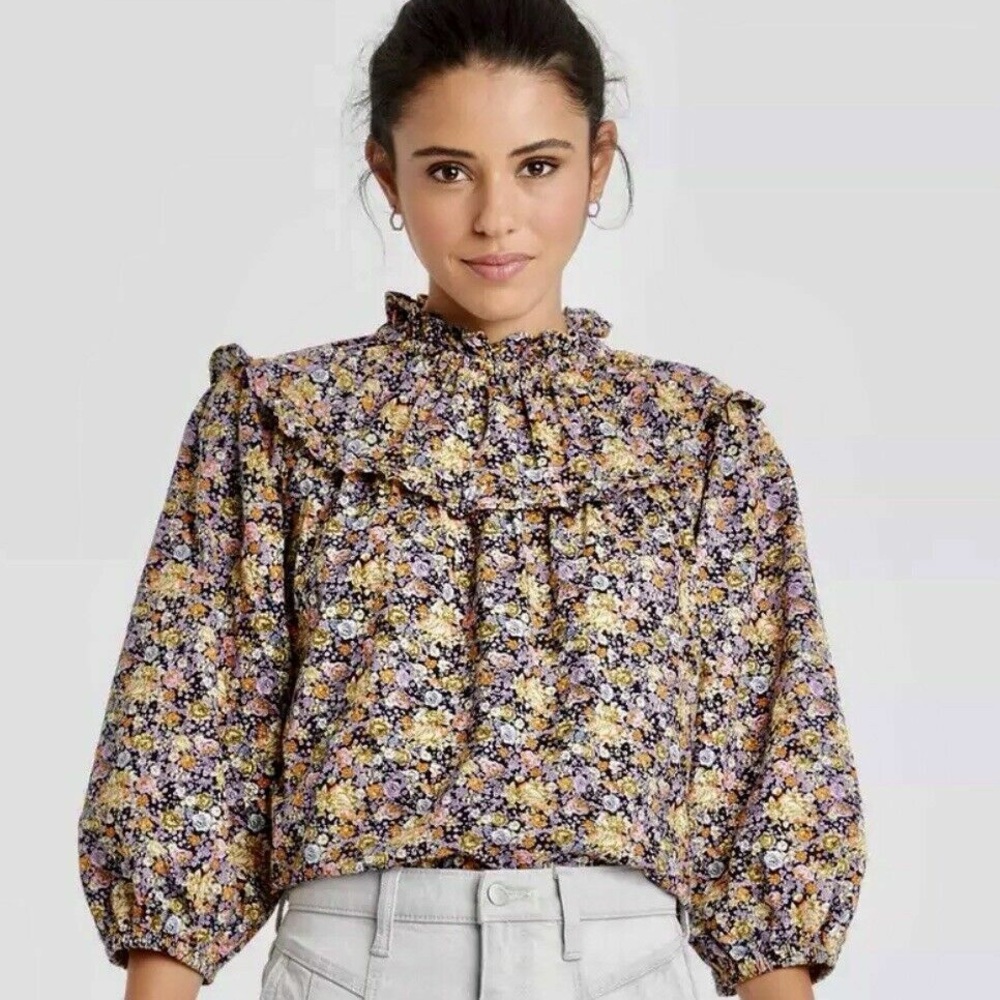Universal Thread Balloon 3/4 Sleeve Top